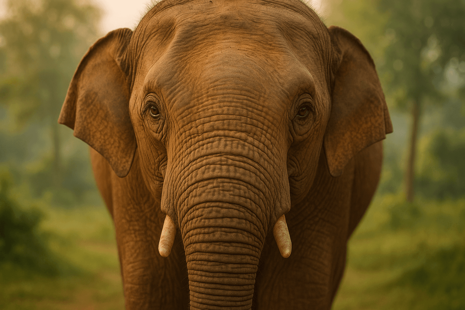 Close-up of an elephant in Chiang Mai sanctuary highlighting gentle nature