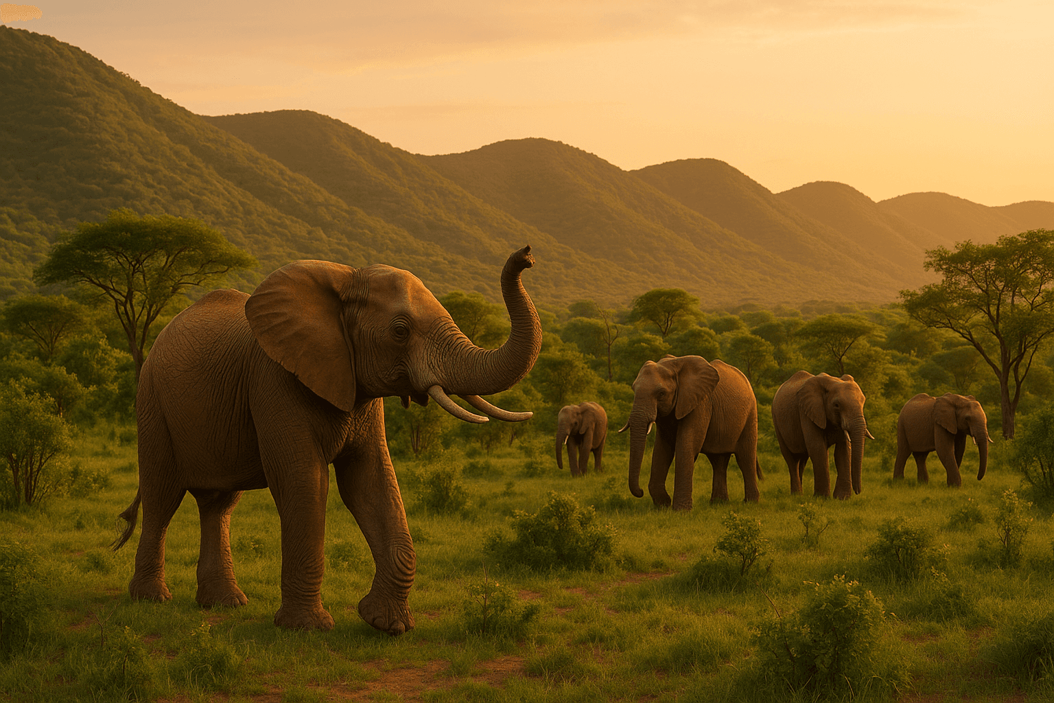 Ethical elephant sanctuary in Chiang Mai showcasing elephants in lush surroundings