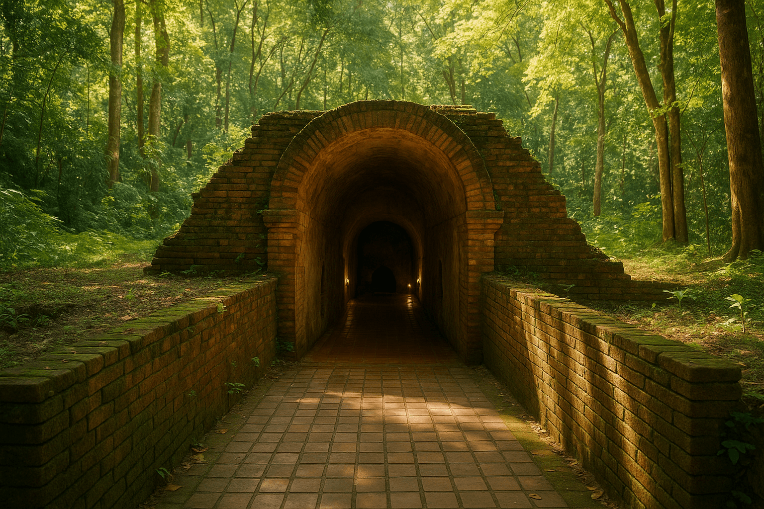 Meditation tunnels of Wat Umong in Chiang Mai