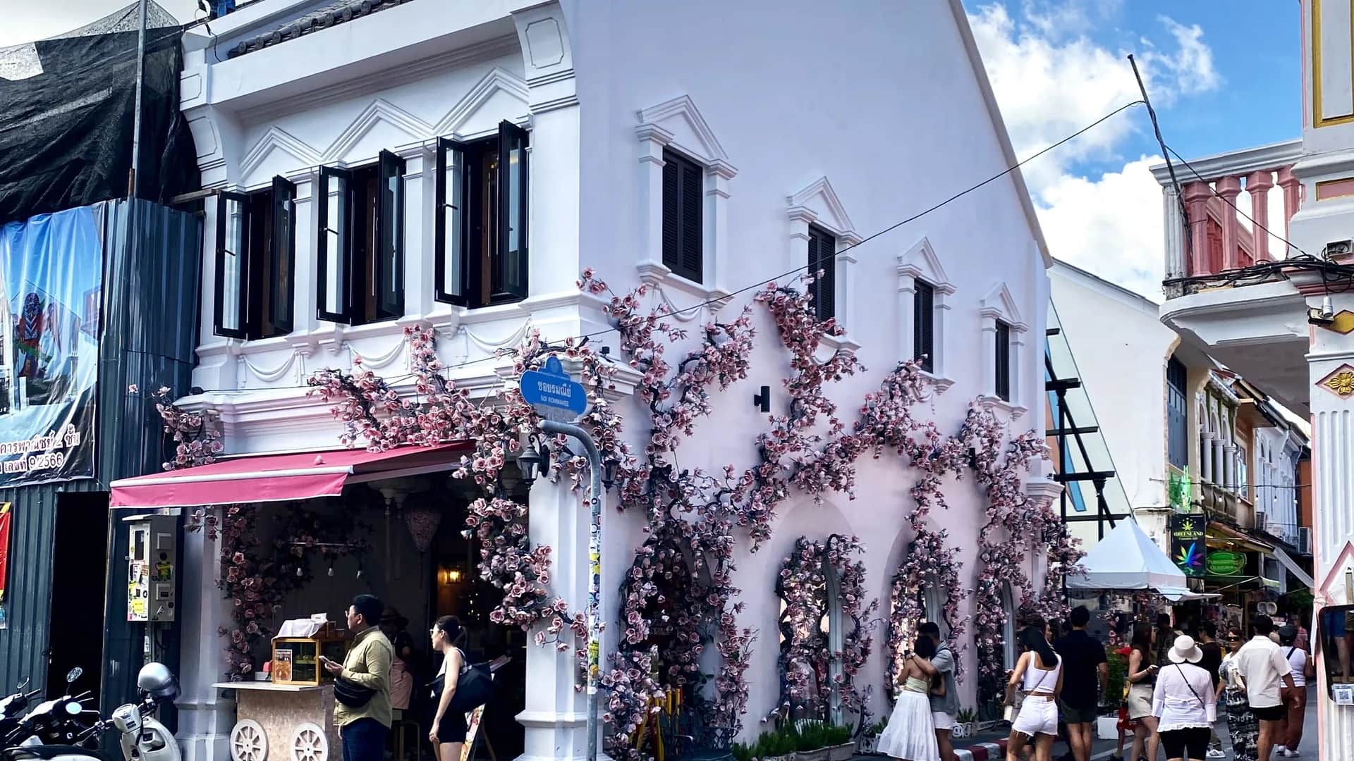 Soi Rommanee Sino-Portuguese shophouses in Phuket, Thailand